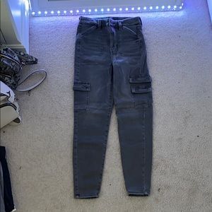 Grey Cargo Skinny Jean